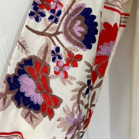 Free People off Shoulder Embroidered Dress - S - Picture 6 of 8